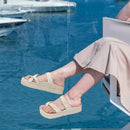 Kidlmi nova moda feminina sandálias confortáveis chinelos femininos de alta qualidade eva chinelos antiderrapantes macios chinelos integrados