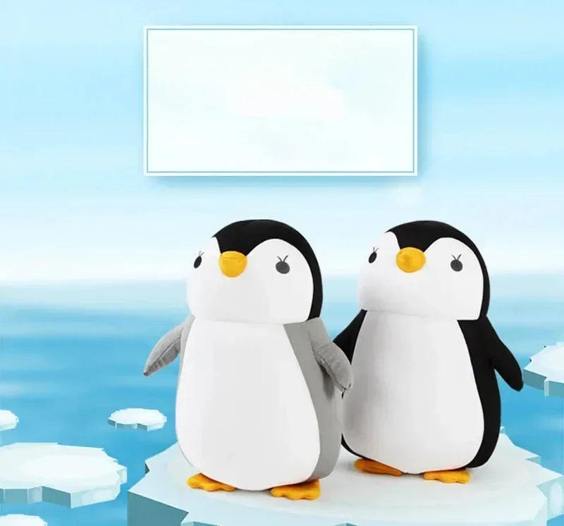 Almofadas de viagem deformáveis em forma de U Avião Pinguins Almofada Brinquedo de pelúcia Travesseiro de pescoço