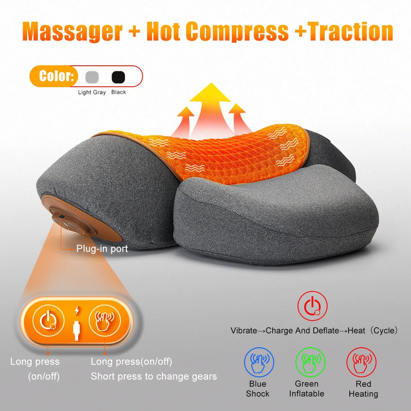 Massageador Cervical Elétrico com Terapia de Calor