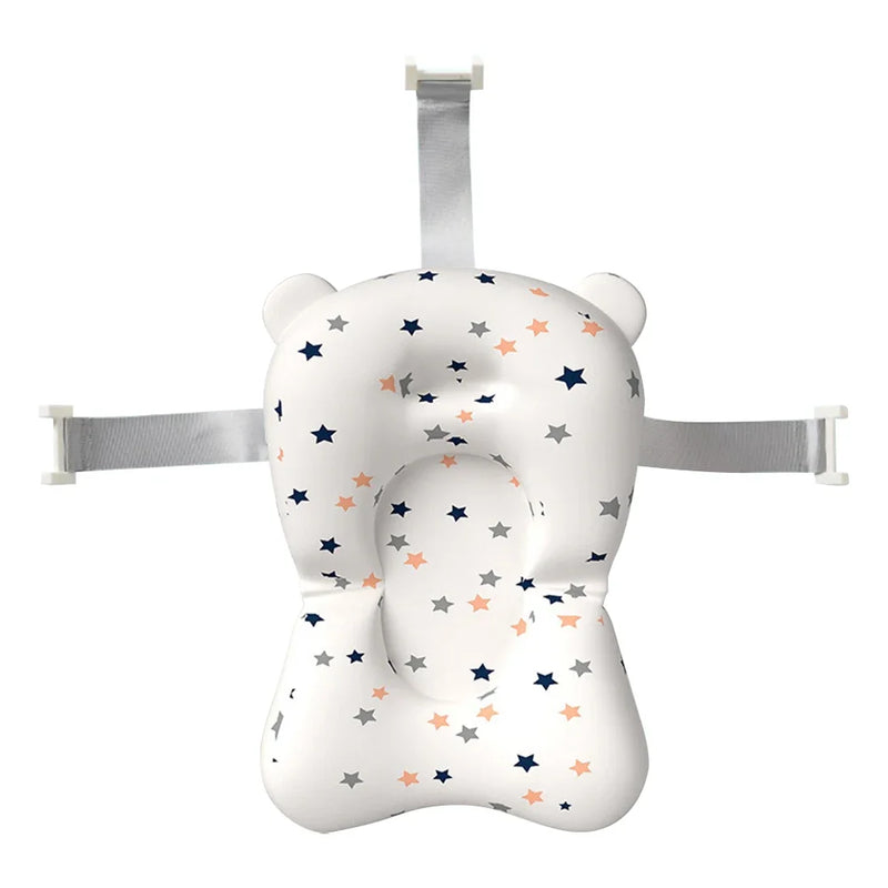 Anti-derrapante assento de almofada de banho flutuante para bebê recém-nascido, travesseiro anti-derrapante, suporta conforto e apoio, 0-12 meses