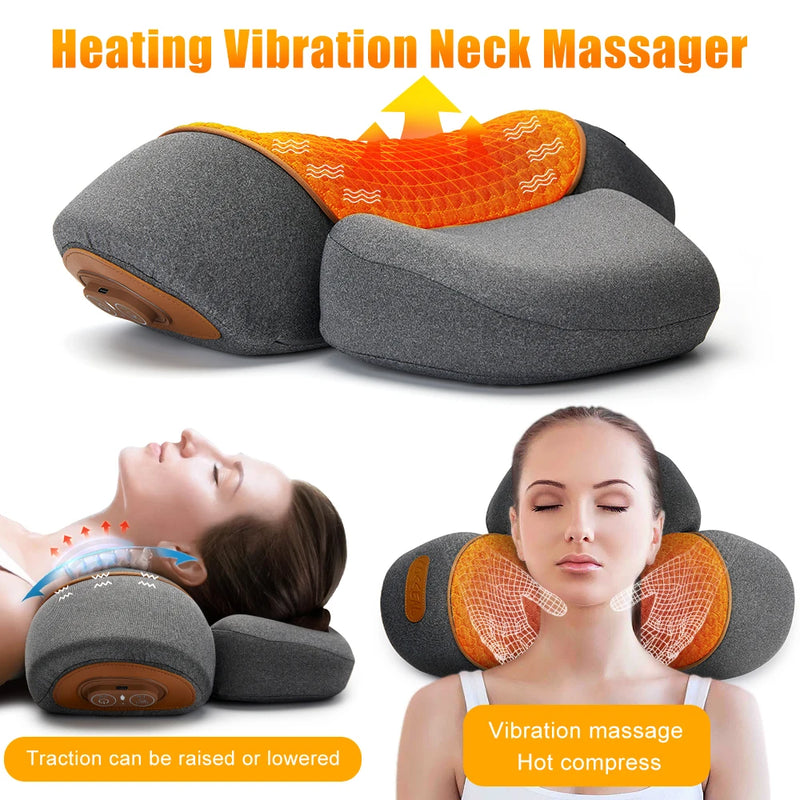 Massageador Cervical Elétrico com Terapia de Calor