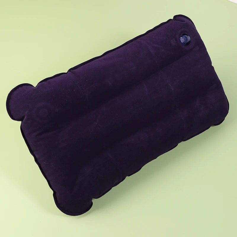 Travesseiro inflável portátil de pvc, travesseiro de ar para dormir, acampamento, viagem, caminhadas ao ar livre, vôo, dobrável, descanso de cabeça