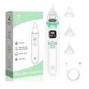 Aspirador nasal elétrico para bebês, dispositivo de sucção de nariz com bocal de silicone de qualidade alimentar, 3 modos de sucção e música calmante