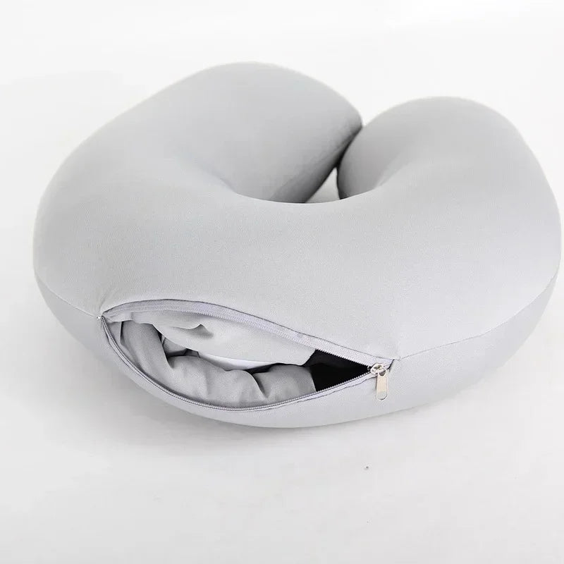 Almofadas de viagem deformáveis em forma de U Avião Pinguins Almofada Brinquedo de pelúcia Travesseiro de pescoço