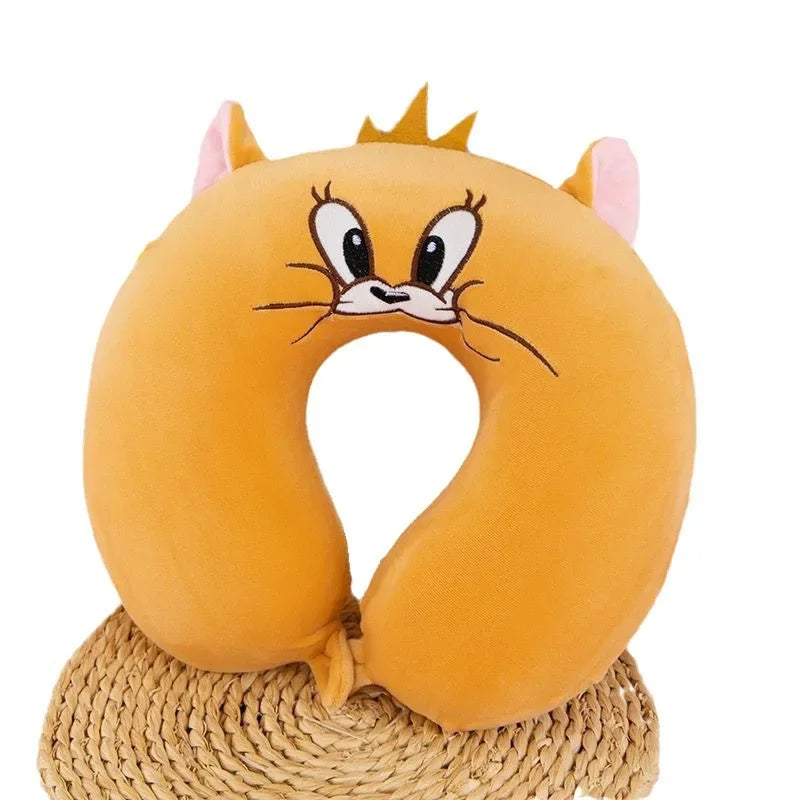 Animal dos desenhos animados em forma de u travesseiro de espuma de memória recuperação lenta pescoço apoio carro viagem nap travesseiro confortável tecido macio