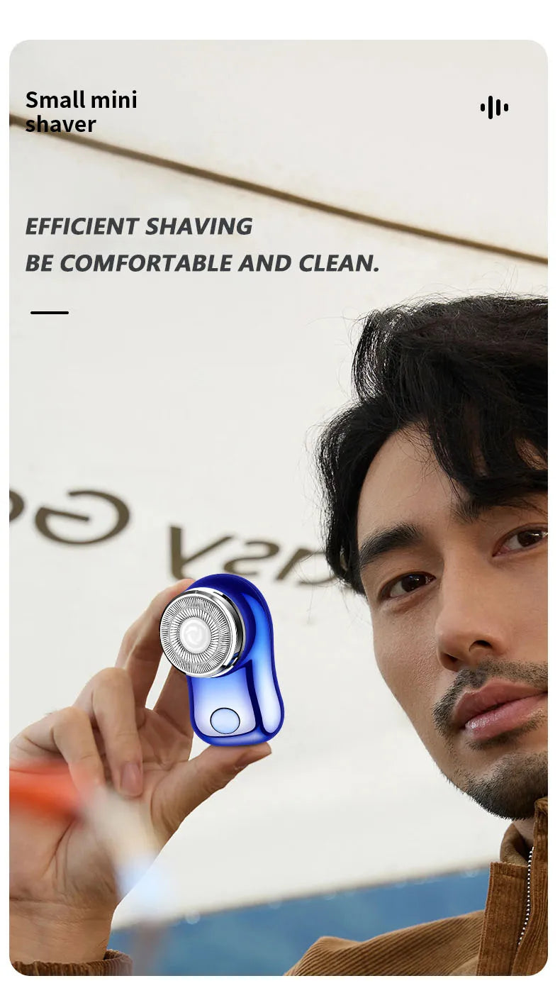 Mini Barbeador Elétrico Portátil com Display Digital