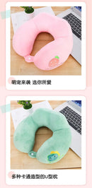 Travesseiro em forma de u dos desenhos animados travesseiro de pescoço protegendo travesseiro cervical travesseiro de pescoço em forma de u escritório bonito portátil avião vagão