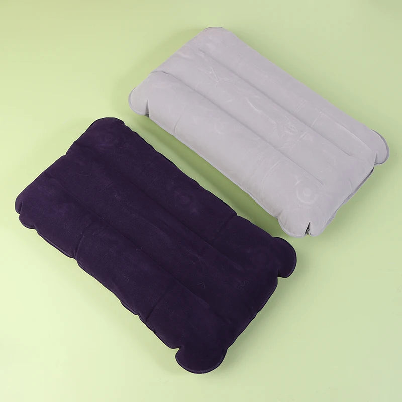 Travesseiro inflável portátil de pvc, travesseiro de ar para dormir, acampamento, viagem, caminhadas ao ar livre, vôo, dobrável, descanso de cabeça