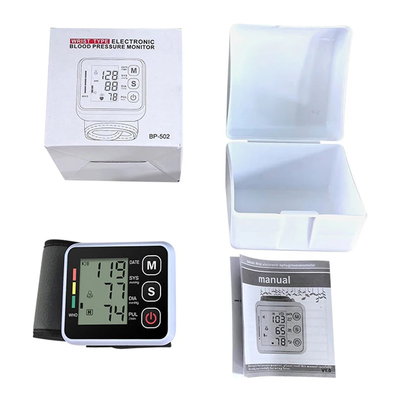 Monitor de Pressão Arterial de Pulso Digital Portátil