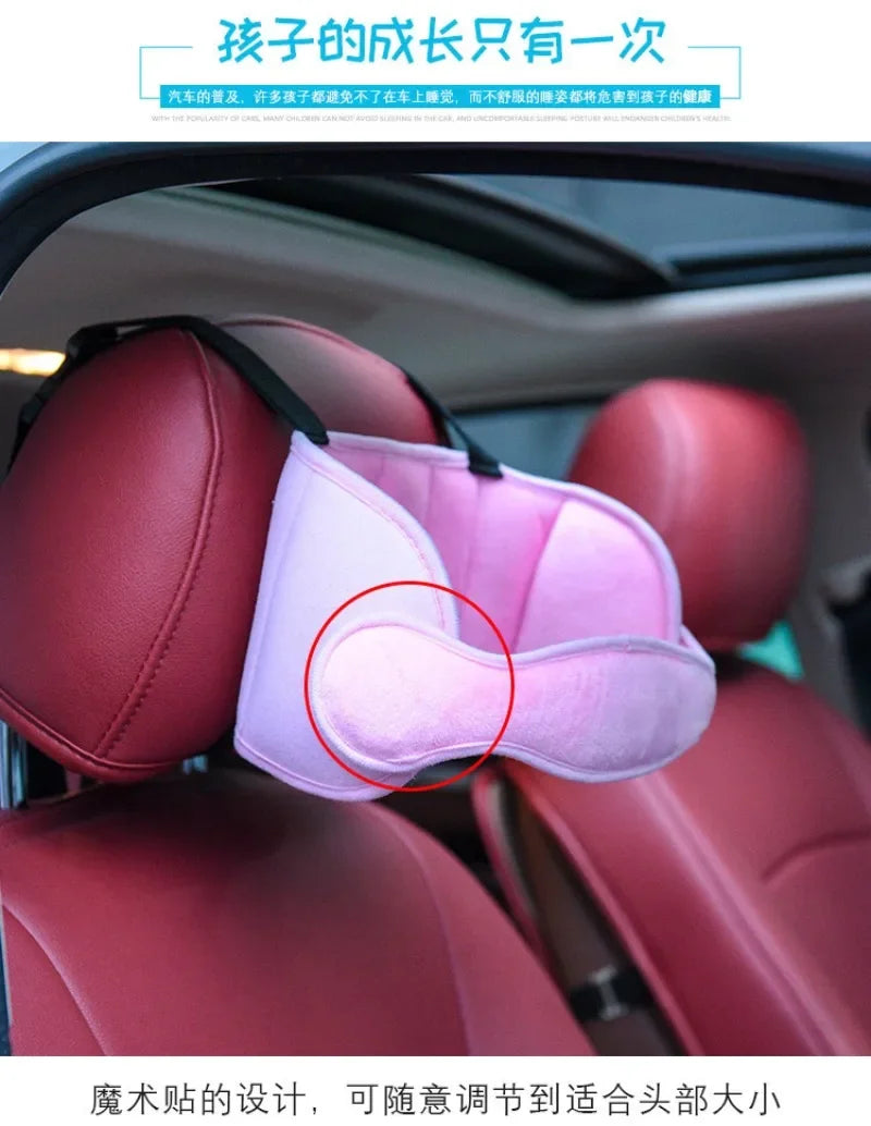 Assento de carro para bebês, suporte para cabeça, cinto de fixação ajustável para meninos e meninas, posicionador de sono, travesseiros de segurança para viagens