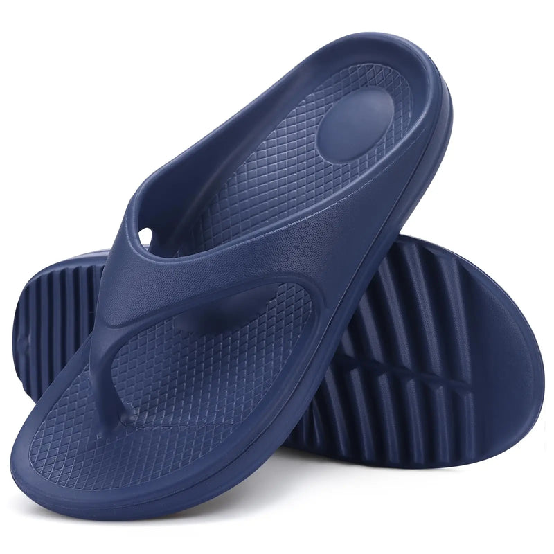 Shevalues sandálias ortopédicas masculinas moda casais praia flip flop verão ao ar livre sandálias macias com suporte de arco slides de banheiro