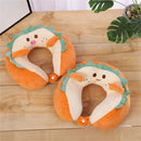 Travesseiro em forma de u, travesseiro fofo para encosto de cabeça, pescoço, carro, dormir, proteção doméstica, pescoço, destacável, lavável, travesseiro de pescoço