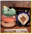 Travesseiro de pescoço de viagem dos desenhos animados almofada de pescoço de viagem indeformável em forma de u travesseiro de viagem portátil aviões travesseiro para crianças presente