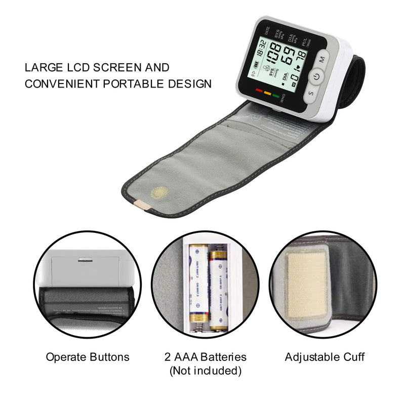 Monitor de Pressão Arterial de Pulso Digital Portátil