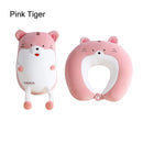 2 em 1 em forma de u bonito pinguim pescoço travesseiro viagem pescoço travesseiro mutável dos desenhos animados pescoço travesseiro para acampamento caminhadas