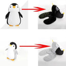 Almofadas de viagem deformáveis em forma de U Avião Pinguins Almofada Brinquedo de pelúcia Travesseiro de pescoço