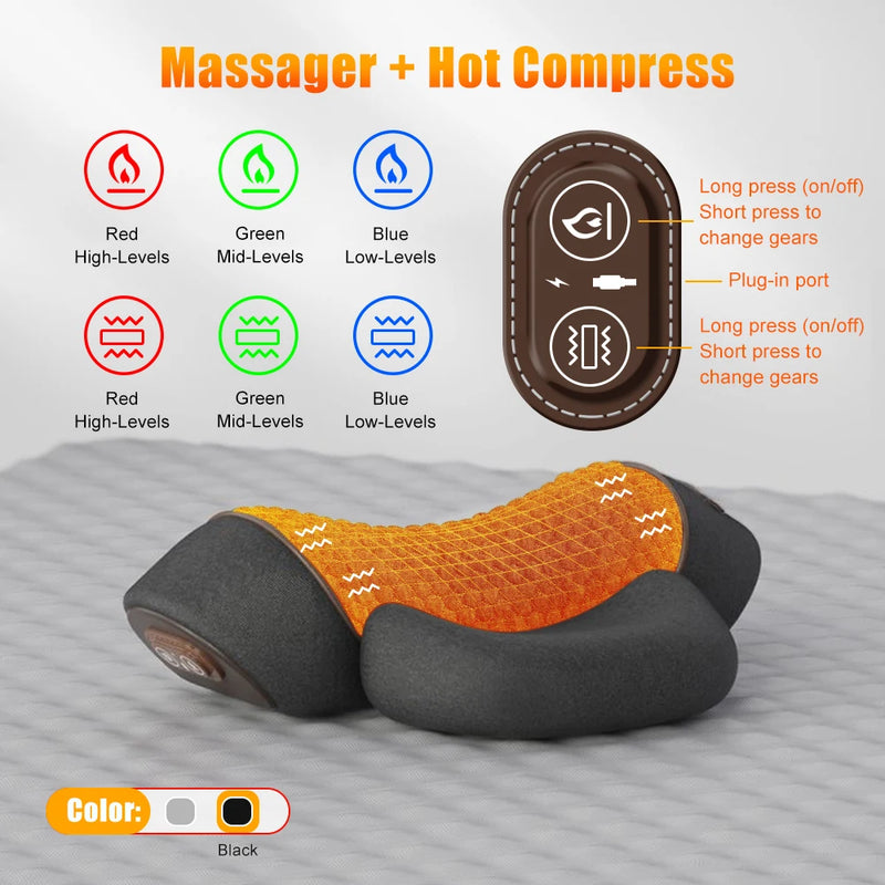 Massageador Cervical Elétrico com Terapia de Calor
