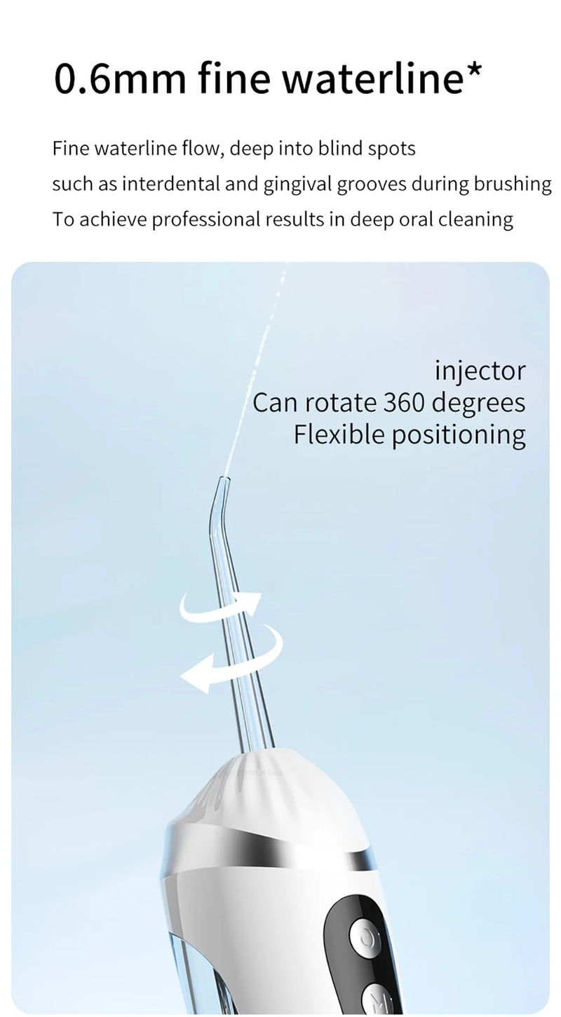 Dentes água flosser elétrica irrigador oral portátil casa limpeza dental recarregável à prova dwaterproof água ferramenta de remoção tártaro