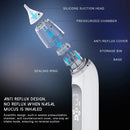 Aspirador nasal elétrico para bebês, dispositivo de sucção de nariz com bocal de silicone de qualidade alimentar, 3 modos de sucção e música calmante
