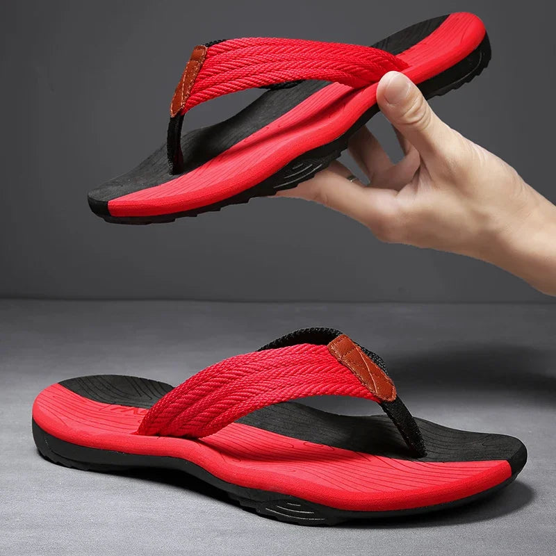 Chinelos masculinos verão flip flops marca moda ao ar livre confortável casual slides sapatos antiderrapantes sandálias de praia 6 cores