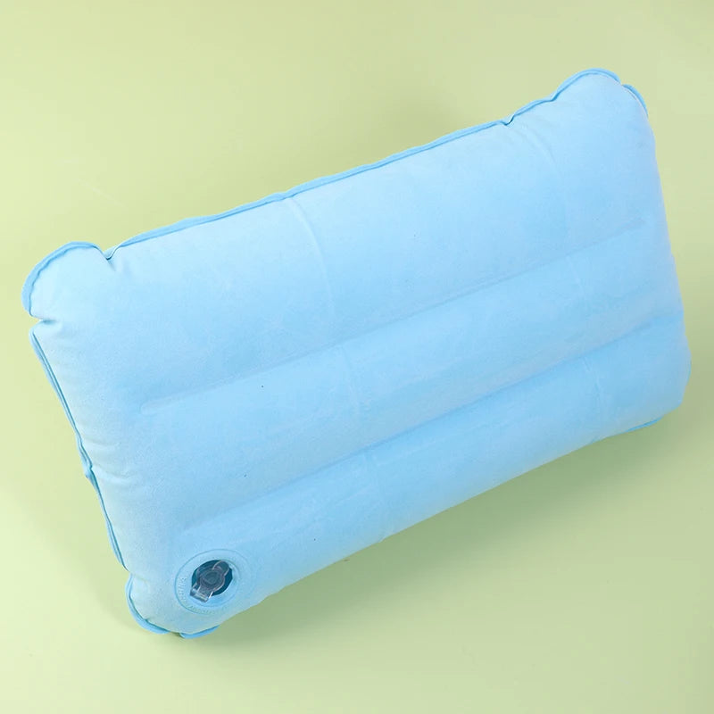 Travesseiro inflável portátil de pvc, travesseiro de ar para dormir, acampamento, viagem, caminhadas ao ar livre, vôo, dobrável, descanso de cabeça