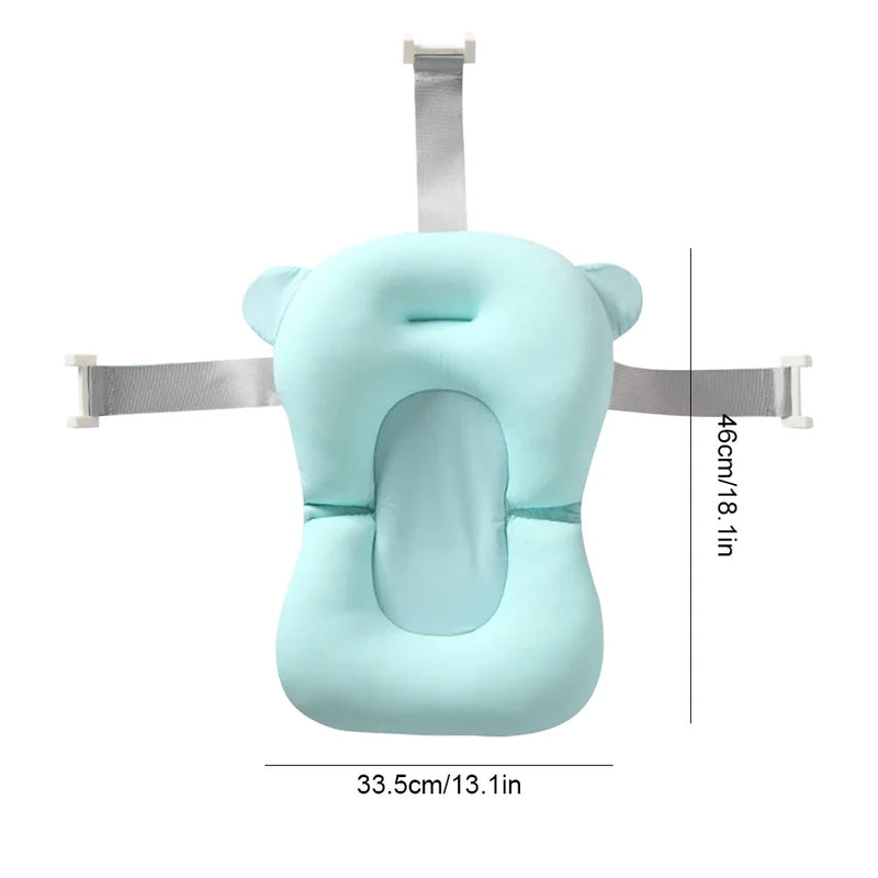 Anti-derrapante assento de almofada de banho flutuante para bebê recém-nascido, travesseiro anti-derrapante, suporta conforto e apoio, 0-12 meses