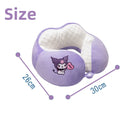 Adorável kuromi minha melodia em forma de u pescoço travesseiro kawaii estilo japonês cinnamoroll viagem nap travesseiro pele amigável engrossado menina
