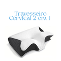 Travesseiro Cervical 2 em 1 – Suporte Ergonômico e Confortável
