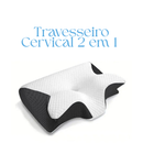 Travesseiro Cervical 2 em 1 – Suporte Ergonômico e Confortável