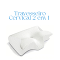 Travesseiro Cervical 2 em 1 – Suporte Ergonômico e Confortável